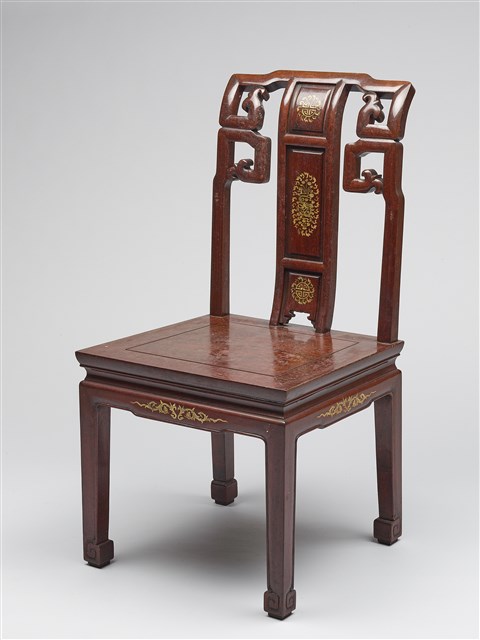 鑲龍吐珠鏍鈿古董家具-椅子（無扶手）